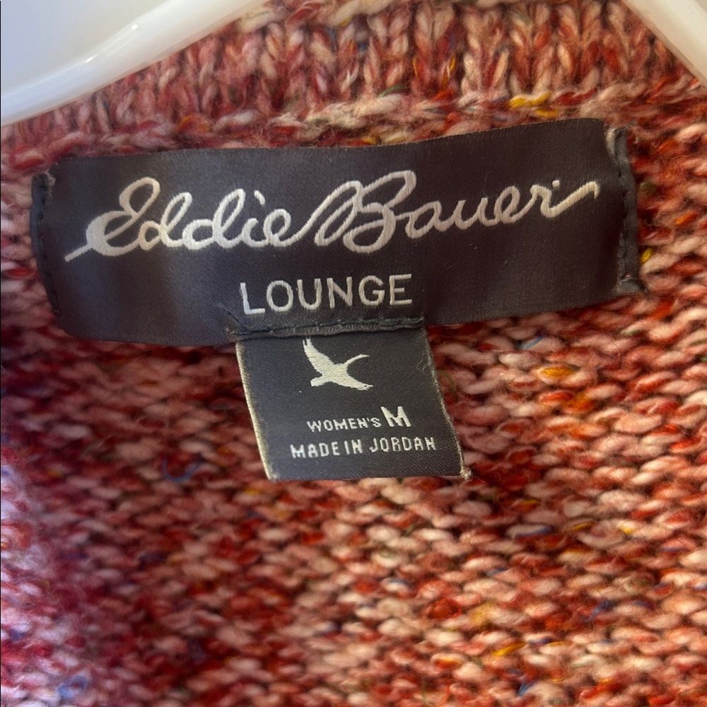 Eddie Bauer Women's Pink Hooded Cardigan - Picture 3 of 9